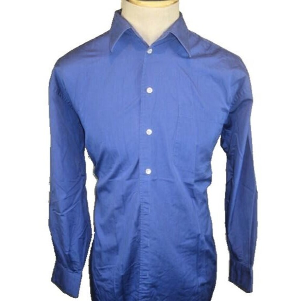 Mens Nautica Blue Cotton Oxford LS Casual Shirt sz 16.5x32/33